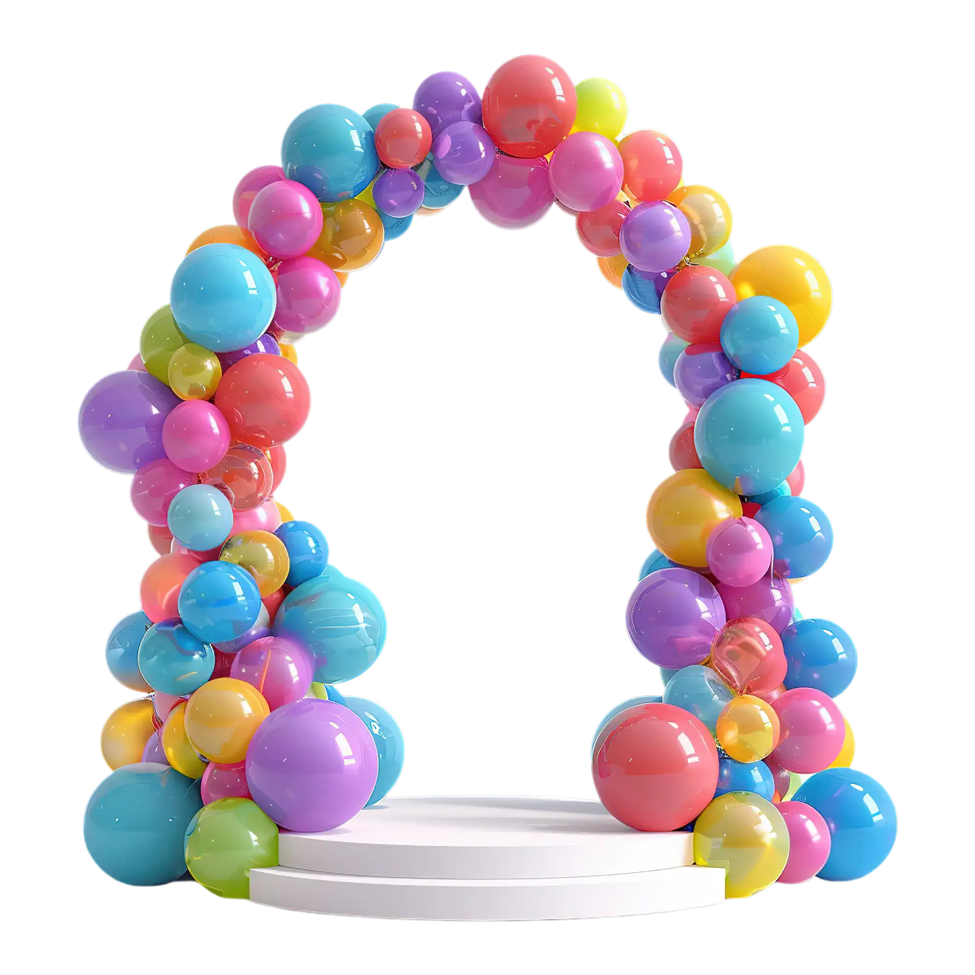 קשת בלונים ממותגת לאירוע חברה